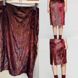 A New Day maroon shimmer skirt